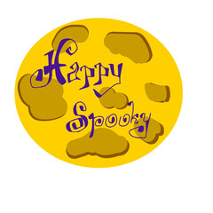 Vector children's design for backgrounds and fabrics, postcards.Funny Halloween party,pumpkin, ghost,skull,broom,bat