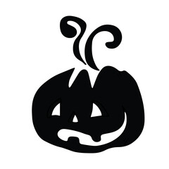 Vector children's design for backgrounds and fabrics, postcards.Funny Halloween party,pumpkin, ghost,skull,broom,bat