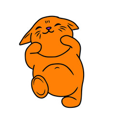 Vector children's design for backgrounds and fabrics, postcards, stickers. Cute cat