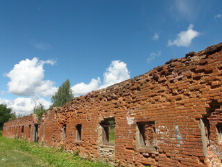 Ruins of an Orthodox church in Russia