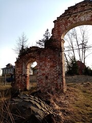 Ruins of an Orthodox church in Russia