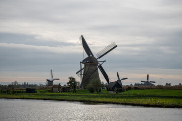 Naklejka premium Kinderdijk windmills in Netherland holland