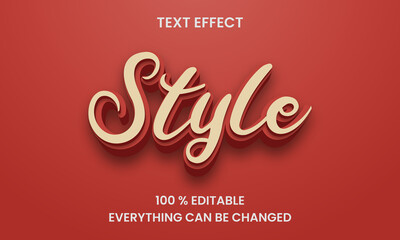 Style editable text effect 
