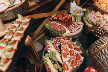 Snack table setting