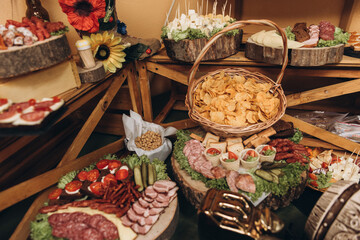 Snack table setting