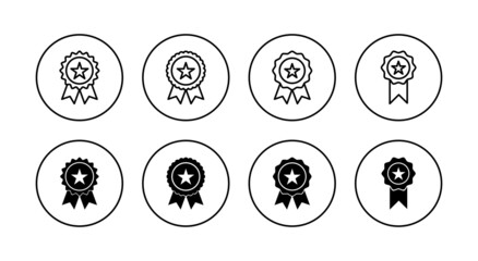 Badge icon set. Awards icon vector. Achieve sign and symbols