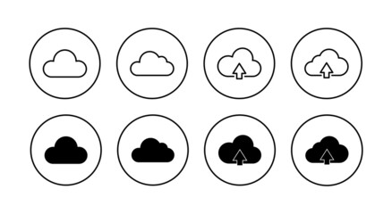 Cloud icons set. cloud sign and symbol