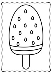 Coloring Pages Ice Cream Illustration Printable Coloring Book Vector 