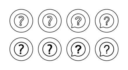 Question icons set. question mark sign and symbol