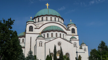 Saint Sava orthodox cathedral in Belgrade, Serbia - obrazy, fototapety, plakaty