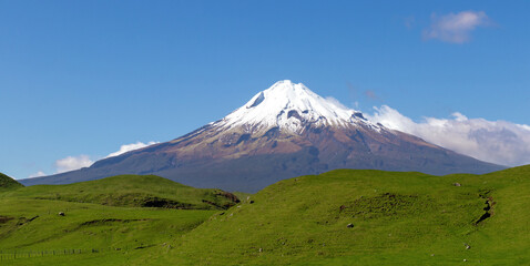Mount Taranaki snow top