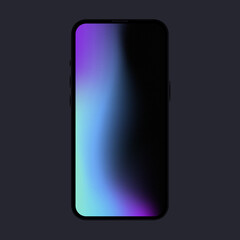 Blue Gradient Smartphone Mockup. Front view Model. Vector illustration