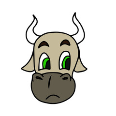 
Vector children's design for backgrounds and fabrics, postcards, stickers. Funny bull holiday New year,Christmas