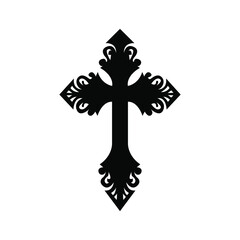 Cross icon vector set. Religion illustration sign collection. church symbol. jesus logo.