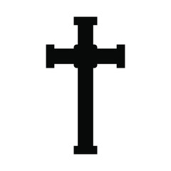 Cross icon vector set. Religion illustration sign collection. church symbol. jesus logo.