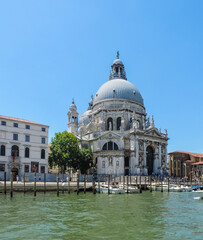 Fototapeta na wymiar Venice, Italy, July 2017 - view of the Basílica de Santa Maria della Salute 