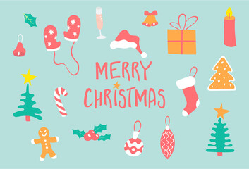Vector Christmas design elements  - vector illustration, eps stock illustration