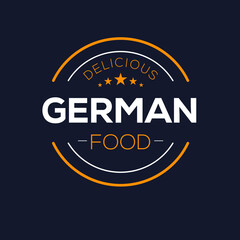 Creative (German food) logo, sticker, badge, label, vector illustration.