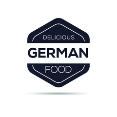 Creative (German food) logo, sticker, badge, label, vector illustration.