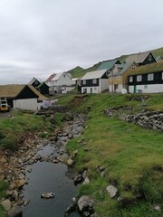 Fototapeta na wymiar The cozy little village of Mykines on the Faroe Islands