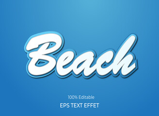 Beach text effect, Editable text effect