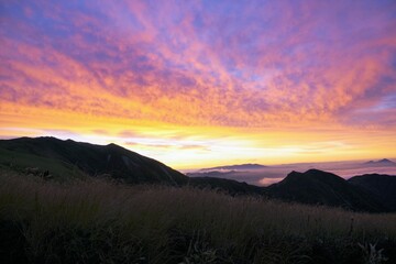 sunrise in the mountains