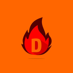 fire design template combination with b letter , hot fire icon vector.