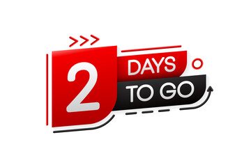 2 Days Left Banner. Geometry Banner for business, marketing and advertising. Vector illustration.