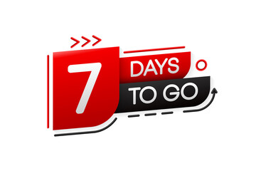 7 Days Left Banner. Geometry Banner for business, marketing and advertising. Vector illustration.