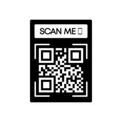 QR code scan icon for smartphone. QR code for mobile app and payment. Qr code frame vector template. Vector illustration.