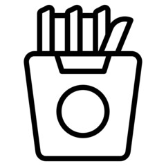 french fries icon illustration