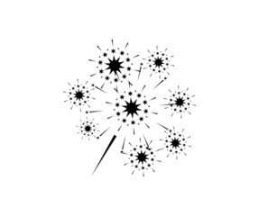 fireworks icon vector. useful for party and celebration design elements.
