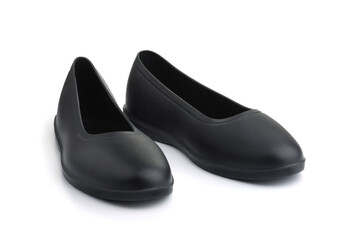 Pair of black rubber waterproof galoshes