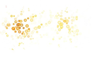 Light Orange vector background with bubbles.