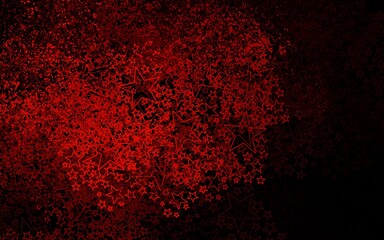 Fototapeta na wymiar Dark Red vector layout with bright stars.