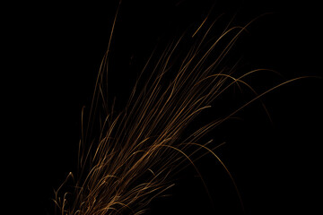 Red sparks on a black background