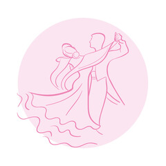 Couple dancing passionate dance. Suitable for waltz and others. We love Dance.