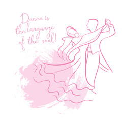 Couple dancing passionate dance. Suitable for waltz and others. We love Dance.