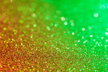 Are Plane Of  Red To Green Glitter Background