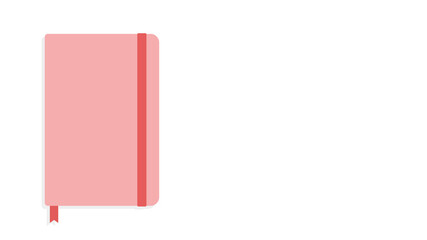 ピンク色のかわいい手帳 - 無地のシンプルなスケジュール帳・メモ・ダイアリーの素材