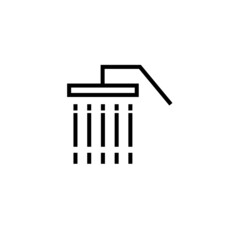 Line shower icon isolated on white background. Outline bathroom symbols for website design, mobile application. Eps10.