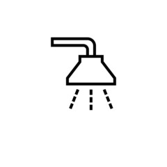 Line shower icon isolated on white background. Outline bathroom symbols for website design, mobile application. Eps10.