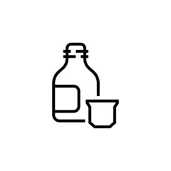 Pills Related Vector Line. Gel, Inhaler, Prescription, Syrup.