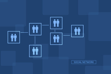 Fototapeta premium 2d illustration Business Network concept 