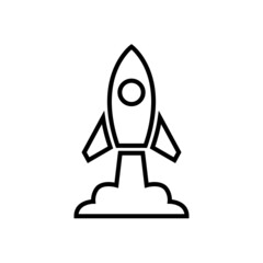 Rocket icon vector. Startup icon vector.