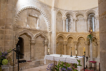 Fototapeta na wymiar Windows to the Spanish Romanesque in the Valle de Mena, Burgos