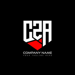 CZA letter logo design on black background.CZA creative initials letter logo concept.CZA letter design.
CZA letter design on black background.CZA logo vector.  - obrazy, fototapety, plakaty
