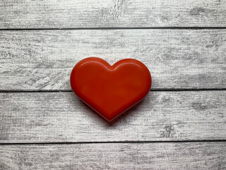 Fototapeta na wymiar White wood background and christmas background, valentine's day background with heart