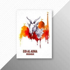 Eid al-adha greeting card for muslim holiday brochure