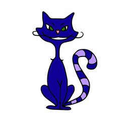 Vector children's design for backgrounds and fabrics, postcards.Funny Halloween party,pumpkin, ghost,skull,broom,bat,voodoo doll,Cauldron,witch hat